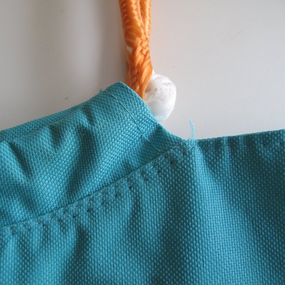 Moroccan Oil Fashion Tote Bag exterior pouches for phone, wallet,  Turquoise - Picture 6 of 6